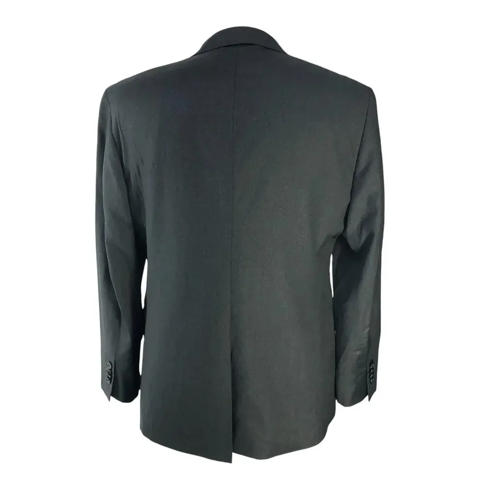 John W Nordstrom Mens Size 42S Sport Coat Suit Jacket 2 Button Charcoal Gray
